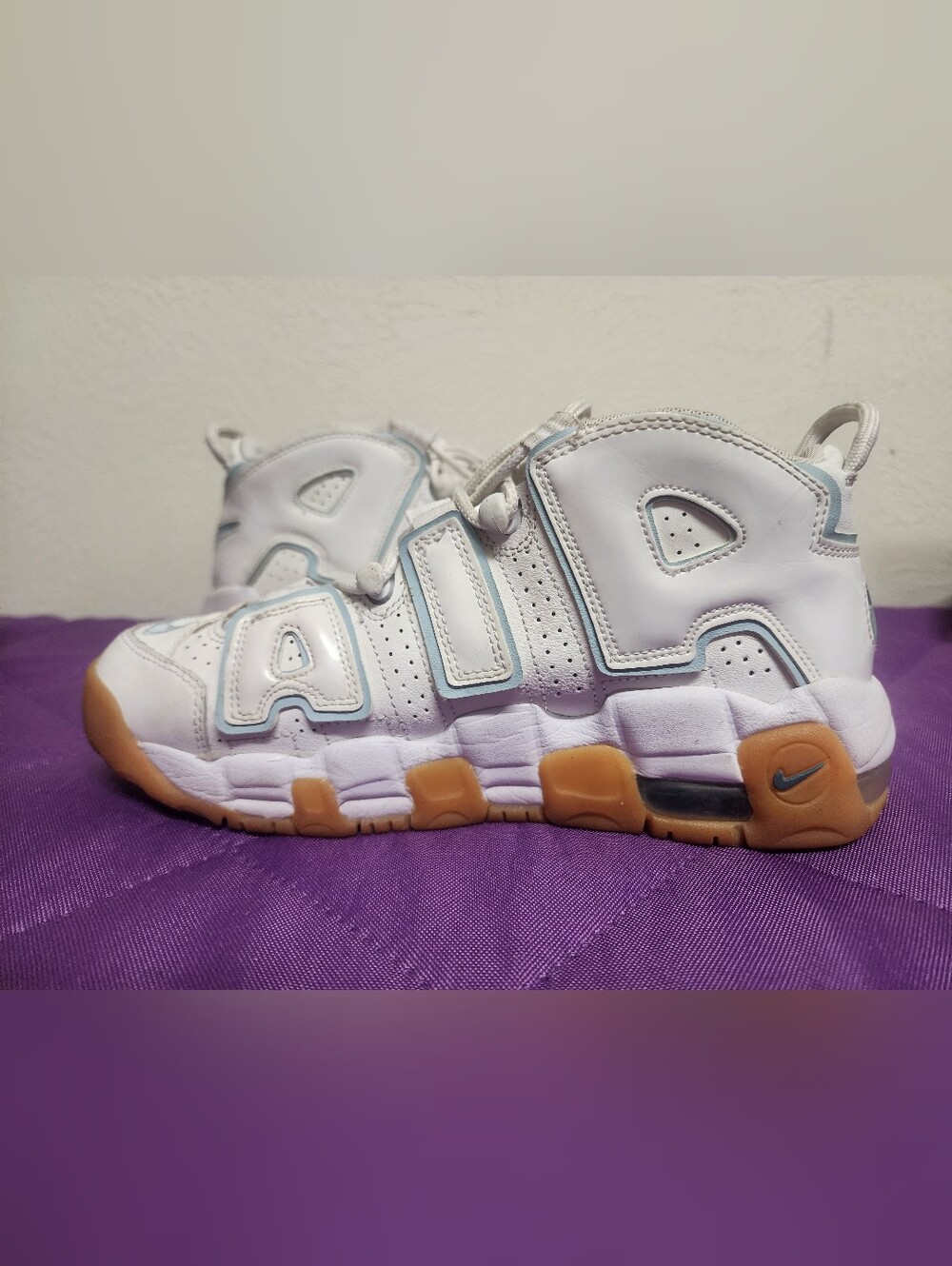 416082-107 NIKE AIR MORE UPTEMPO OCEAN BLISS SHOES 415082-107 Size 6Y